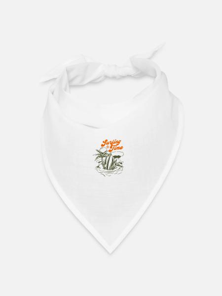 VINTAGE SURFER BEACHER SURFING BOARDER BEACH MOTIV - Bandana Dreieckstuch - Weiß