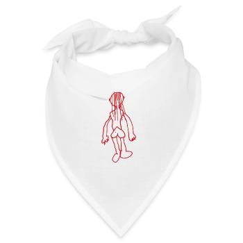 Po Herz Popo Herz Arsch Herz Mensch Po - Bandana Dreieckstuch - Weiß - Vorne