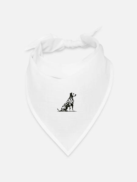 Cooles Dalmatiner Design für den Hundeliebhaber - Bandana Dreieckstuch - Weiß