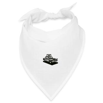Vintage Pizza Taxi - Lieferservice Design - Bandana Dreieckstuch - Weiß - Vorne