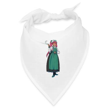 Nicole, Schulheilerin auf Legendarium Hohenzollern - Bandana Dreieckstuch - Weiß - Vorne