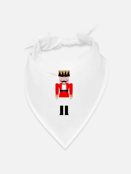 Nussknacker classic Tradition Weihnachten Xmas - Bandana Dreieckstuch - Weiß