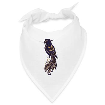 Majestätischer Zierfiligranvogel - Bandana Dreieckstuch - Weiß - Vorne