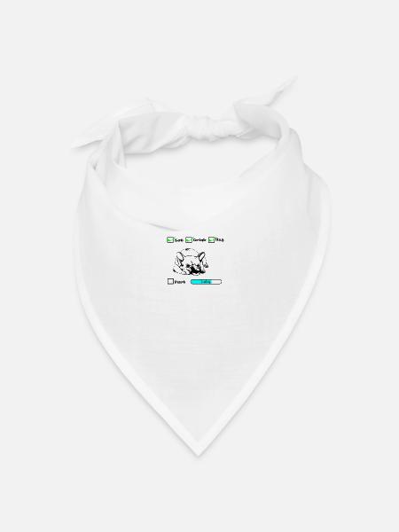 Französische Bulldogge - Bandana Dreieckstuch - Weiß