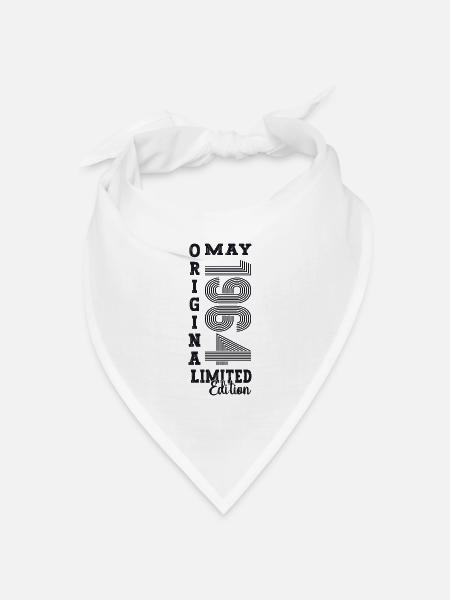 59. Geburtstag Mann ein Original Mai Jahrgang 1964 - Bandana Dreieckstuch - Weiß