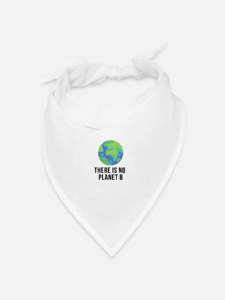 There is no planet b - Bandana Dreieckstuch - Weiß