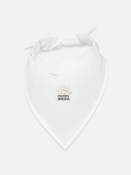 BILDUNG ROCKER LEHRER ROCK LEHRERIN STAR GESCHENK - Bandana Dreieckstuch - Weiß