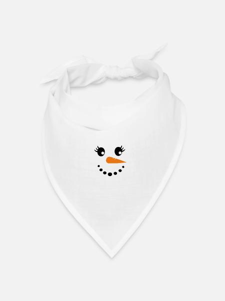 Schneemann - Bandana Dreieckstuch - Weiß