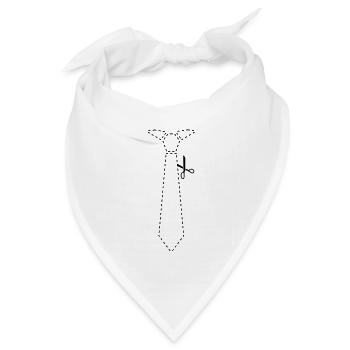 cut_out_tie - Bandana Dreieckstuch - Weiß - Vorne