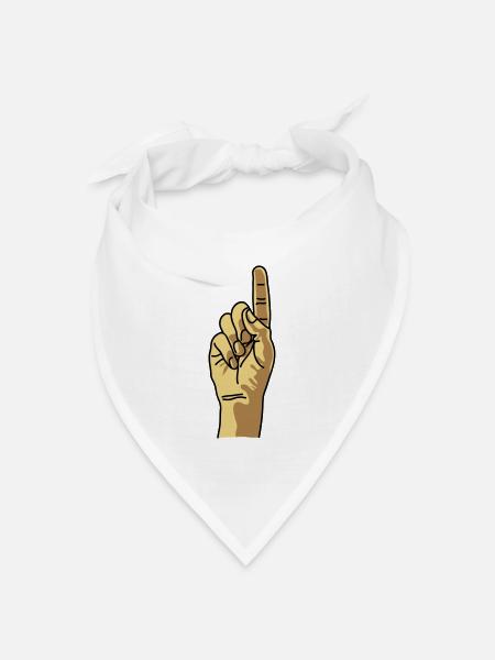 zeigefinger - Bandana Dreieckstuch - Weiß