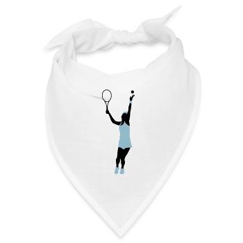Tennisspieler 2 Farben - Bandana Dreieckstuch - Weiß - Vorne