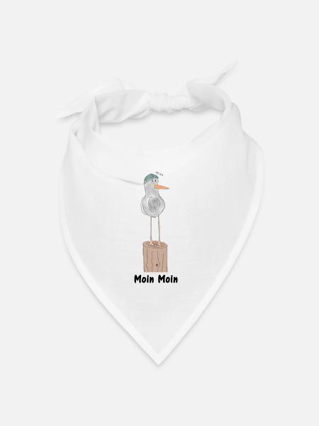 moin moin - Bandana Dreieckstuch - Weiß