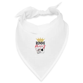 Romme König - Bandana Dreieckstuch - Weiß - Vorne
