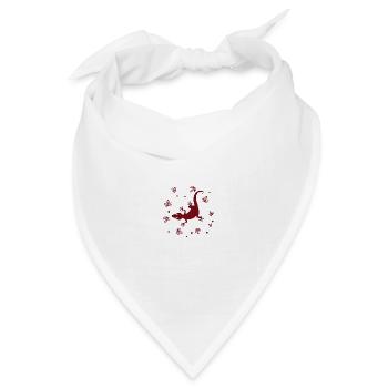 Salamander - Amphibie Tier - Bandana Dreieckstuch - Weiß - Vorne