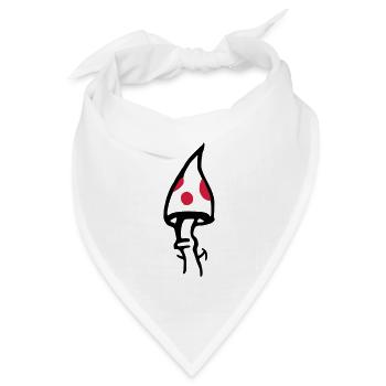 Lächelnder Fliegenpilz - Bandana Dreieckstuch - Weiß - Vorne