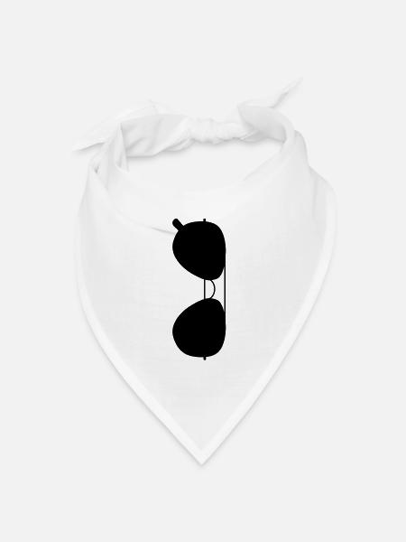 Sonnenbrille - Bandana Dreieckstuch - Weiß