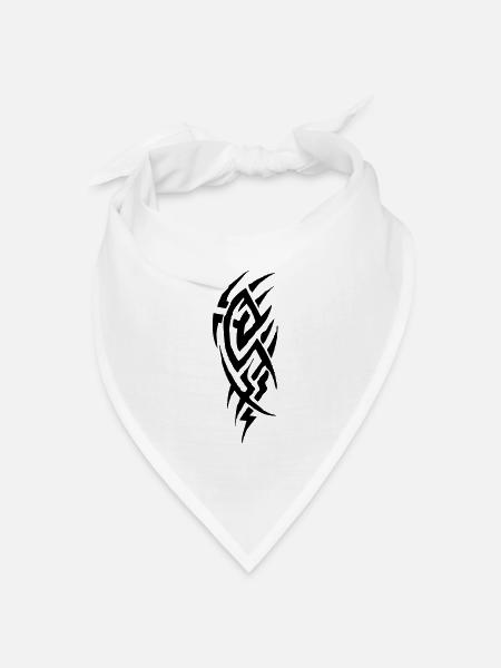 tribal tattoo - Bandana Dreieckstuch - Weiß
