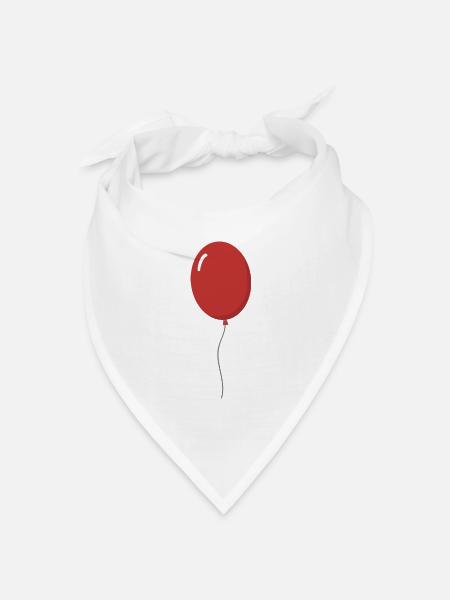 Ballon Rot Luftballon Selbst Gestalten Geschenk - Bandana Dreieckstuch - Weiß