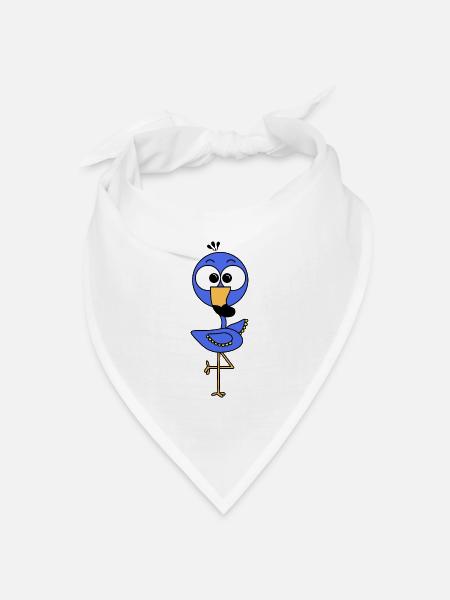 Flamingo - Bandana Dreieckstuch - Weiß