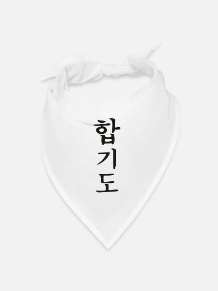 hkd koreanisch senkrecht - Bandana Dreieckstuch - Weiß