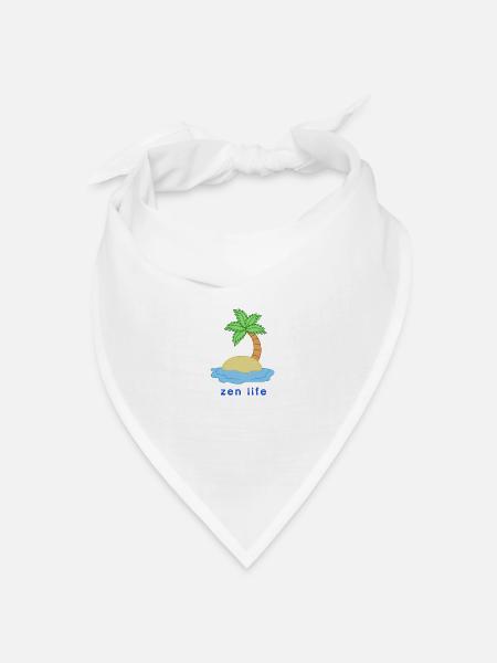 Zen-Leben - Bandana Dreieckstuch - Weiß