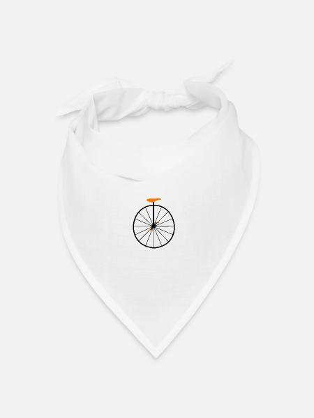Alt Groß Einrad - Bandana Dreieckstuch - Weiß