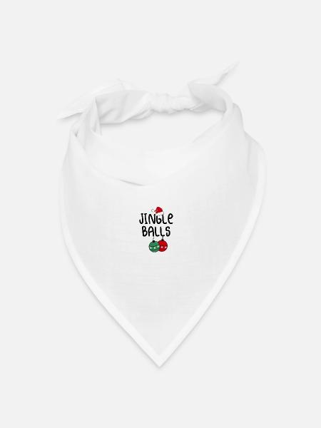 Jingle Balls Christmas Chest Nuts Matching Couple - Bandana Dreieckstuch - Weiß