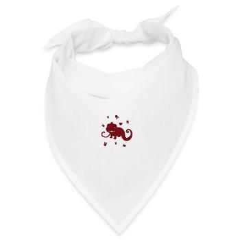 Salamander - Amphibie Tier - Bandana Dreieckstuch - Weiß - Vorne