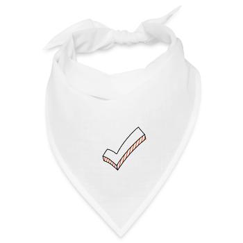 Haken dran zweifarbig - Bandana Dreieckstuch - Weiß - Vorne