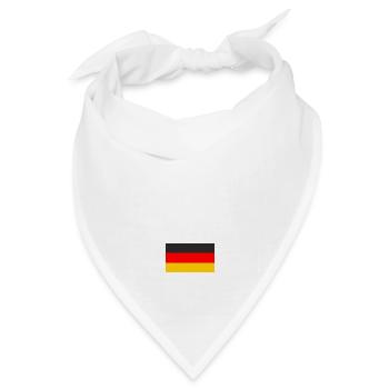 DEUTSCHE FLAGGE - Bandana Dreieckstuch - Weiß - Vorne