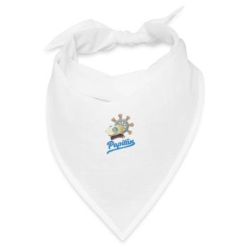 PAPITÄN MAMITÄN KAPITÄN PAPI MAMI PIRAT AHOY MOTIV - Bandana Dreieckstuch - Weiß - Vorne
