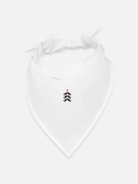 MTB Fahrradkette Fahrradshirt Mountainbike - Bandana Dreieckstuch - Weiß
