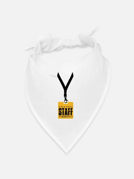 anhaenger ausweis staff member crew mitglied mitar - Bandana Dreieckstuch - Weiß