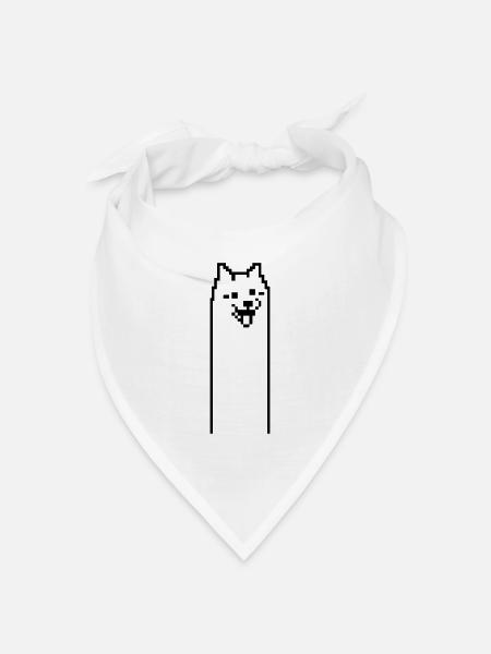Doge Meme – Lustiger Shiba Inu Internet-Hund - Bandana Dreieckstuch - Weiß