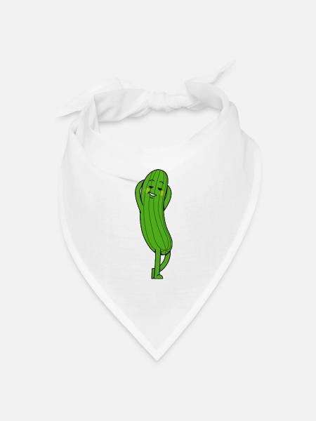 Gurke - Bandana Dreieckstuch - Weiß