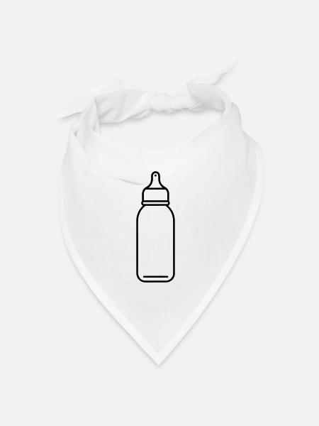 Flasche - Bandana Dreieckstuch - Weiß