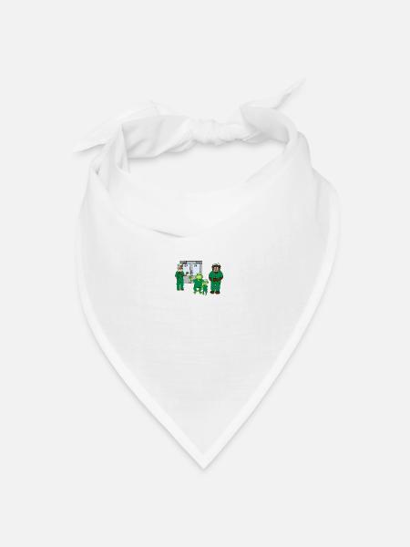 OP-Team aus "Kojo in der Handchirurgie" - Bandana Dreieckstuch - Weiß