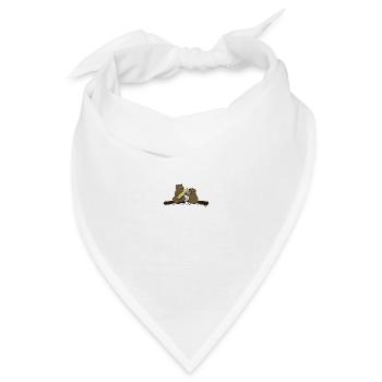 Bieber aus "Ida im Waldkrankenhaus" - Bandana Dreieckstuch - Weiß - Vorne