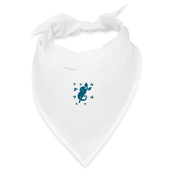 Gecko - Amphibie Tier - Bandana Dreieckstuch - Weiß - Vorne