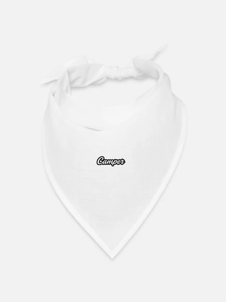Camping-Geschenk, Camping-Shirt, Camper - Bandana Dreieckstuch - Weiß