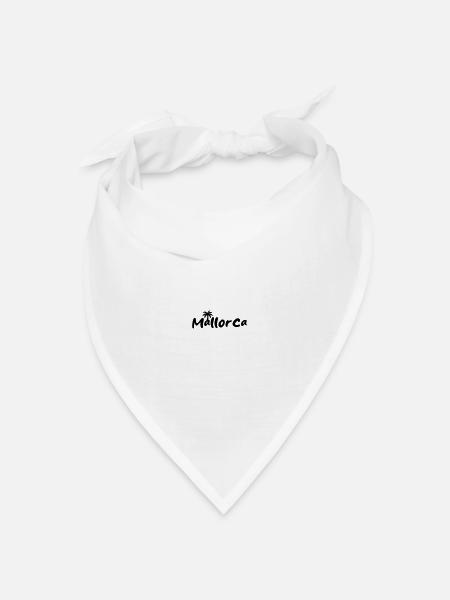 Mallorca Palme - Bandana Dreieckstuch - Weiß