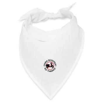 China Scooter? No Thanks! (2-farbig) - Bandana Dreieckstuch - Weiß - Vorne