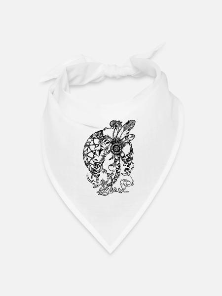 Sioux Dreamer - Bandana Dreieckstuch - Weiß