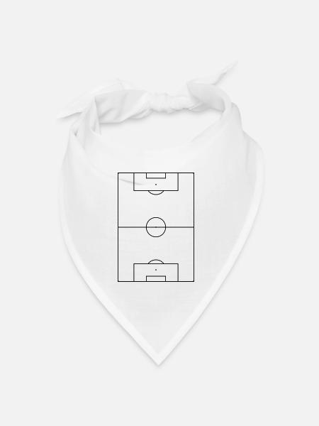 Fußballfeld - Bandana Dreieckstuch - Weiß