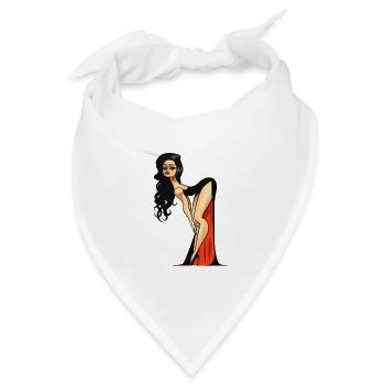 Vampire Pin-up (no bg) - Bandana Dreieckstuch - Weiß - Vorne