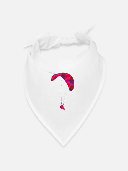 Farbiger Gleitschirm - Bandana Dreieckstuch - Weiß