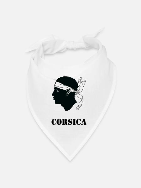 Korsika! - Bandana Dreieckstuch - Weiß