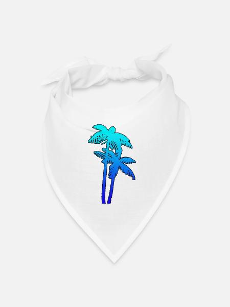 PALMS - Bandana Dreieckstuch - Weiß