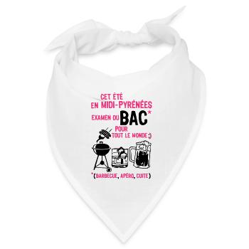 Fach Midi Pyrenees Öffnung gekocht Grill Bier - Bandana Dreieckstuch - Weiß - Vorne