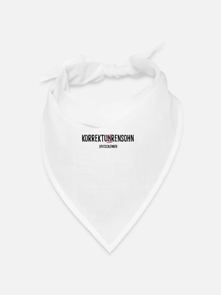 Deutschlehrer Lehrer Geschenk - Korrekturensohn - Bandana Dreieckstuch - Weiß